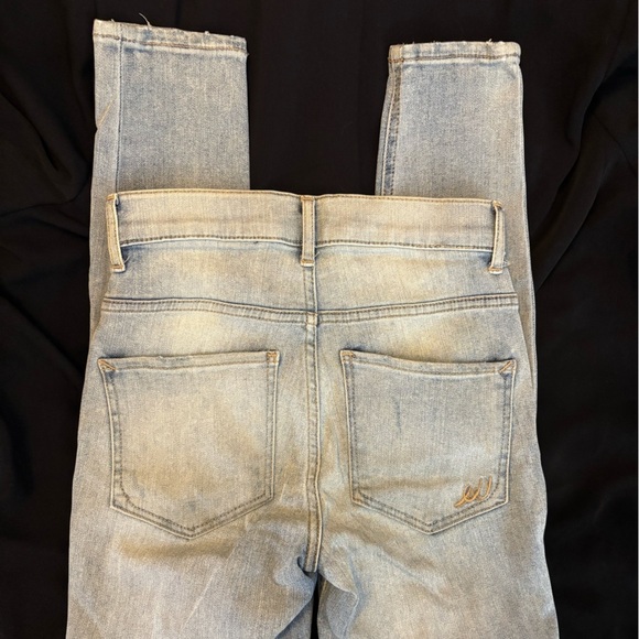 Express Light Blue Denim Distressed Jeans - Picture 4 of 8